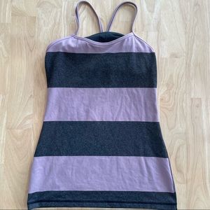 Lululemon purple grey large strip tank.